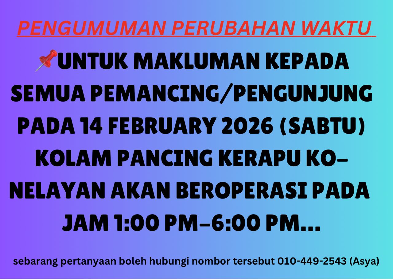 Notis Kolam Pancing Kerapu Ko-Nelayan